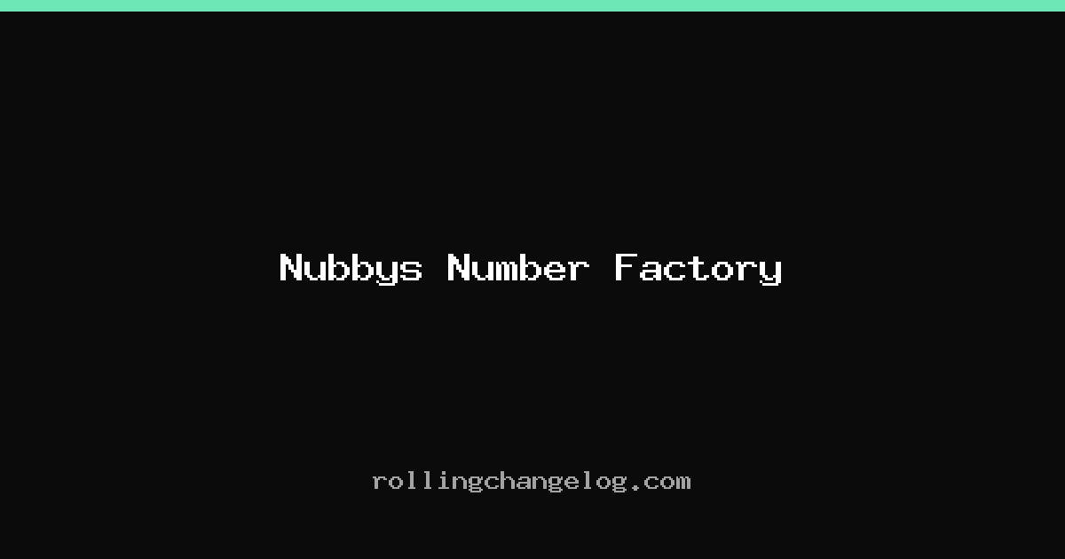 Nubbys Number Factory cover