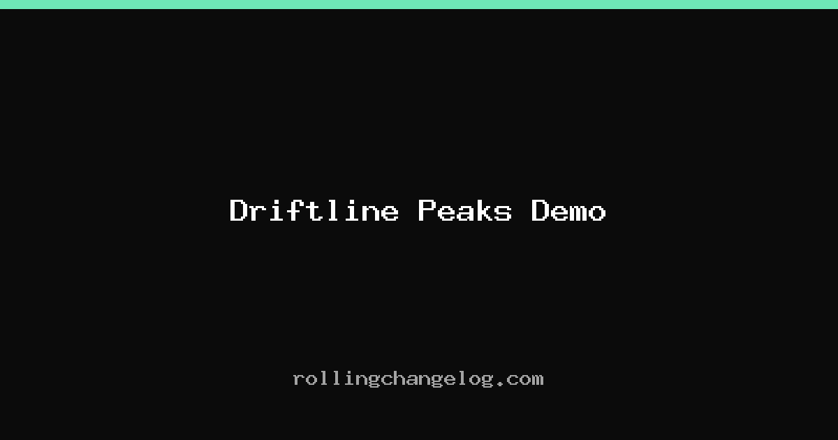 Driftline Peaks Demo cover