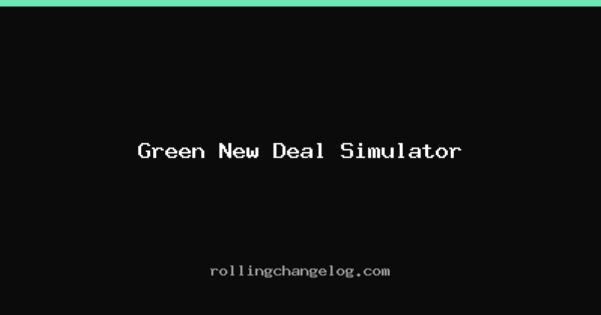 Green New Deal Simulator cover