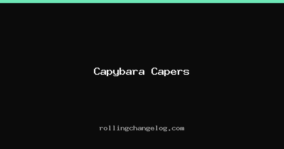 Capybara Capers cover