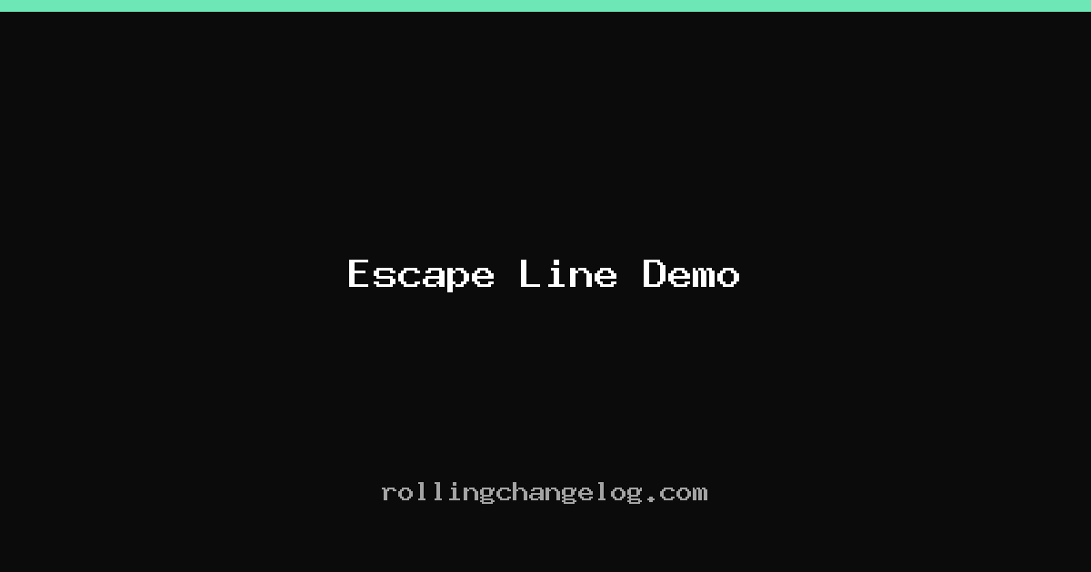 Escape Line Demo cover