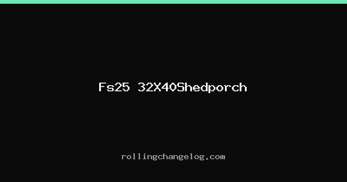 Fs25 32X40Shedporch cover