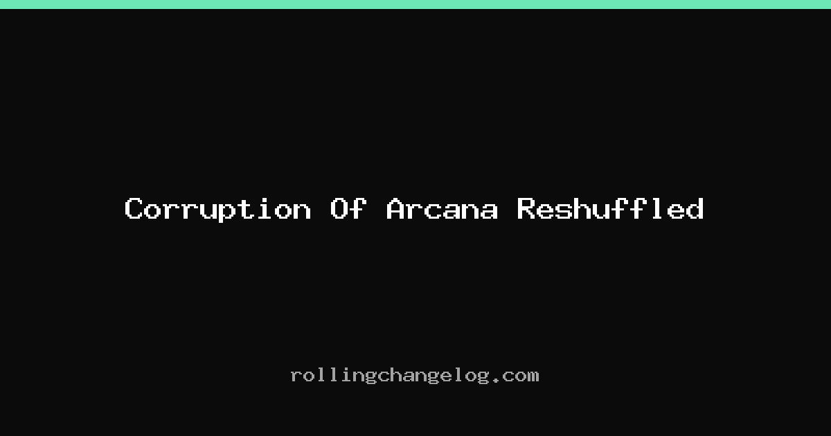 Corruption Of Arcana Reshuffled cover