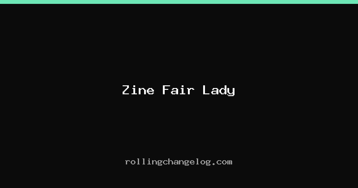 Zine Fair Lady cover