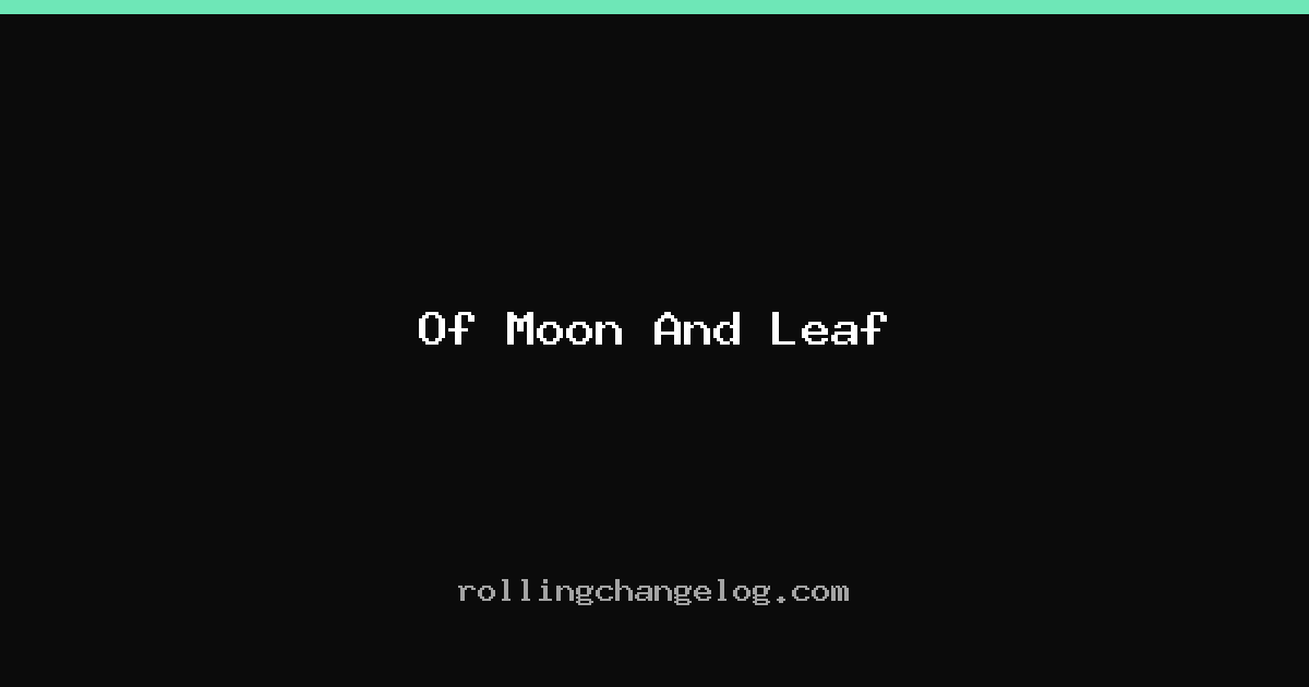 Of Moon And Leaf cover