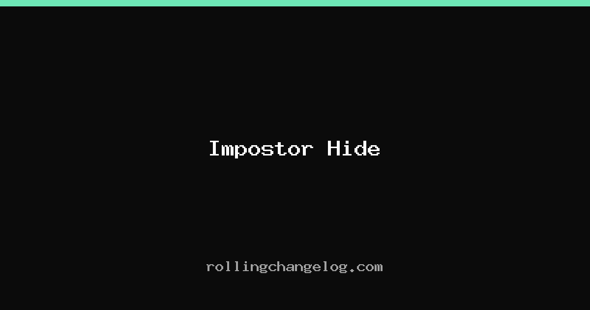 Impostor Hide cover