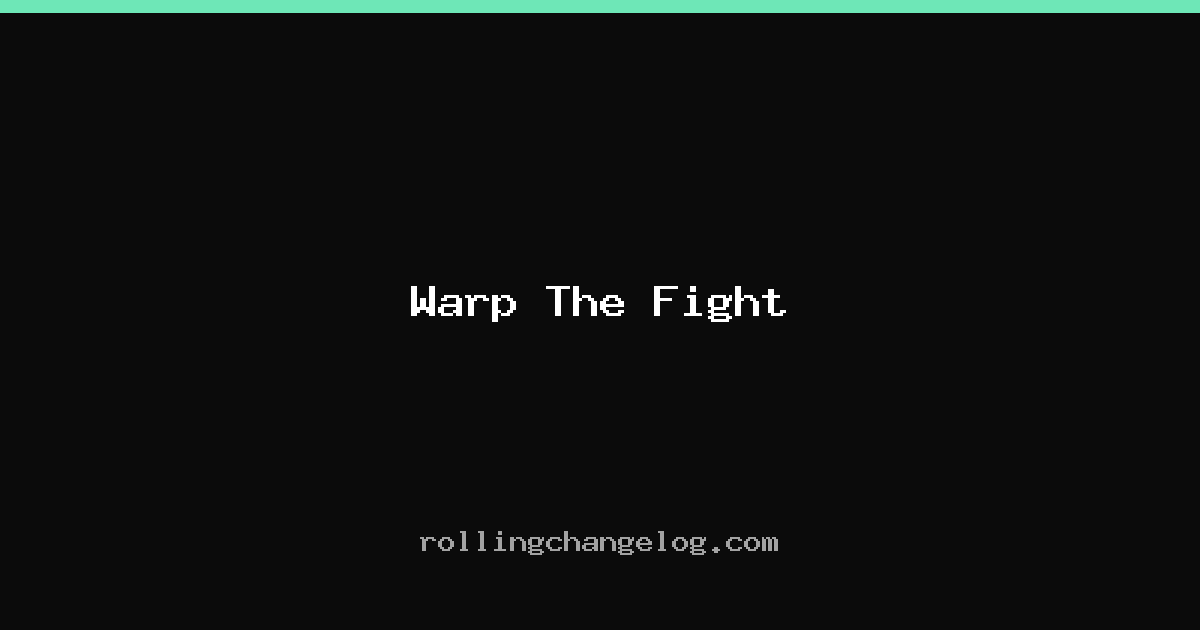 Warp The Fight cover