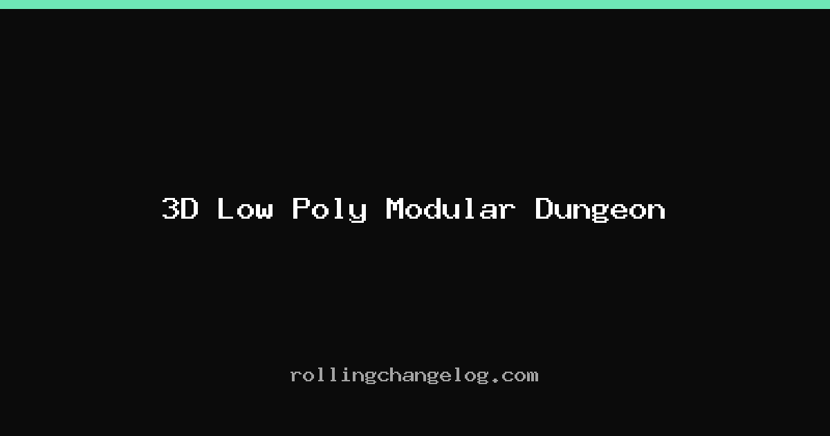 3D Low Poly Modular Dungeon cover