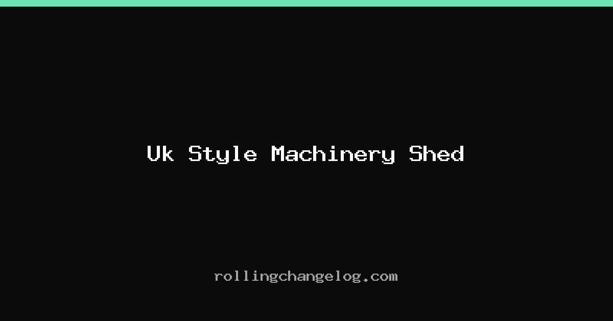Uk Style Machinery Shed cover