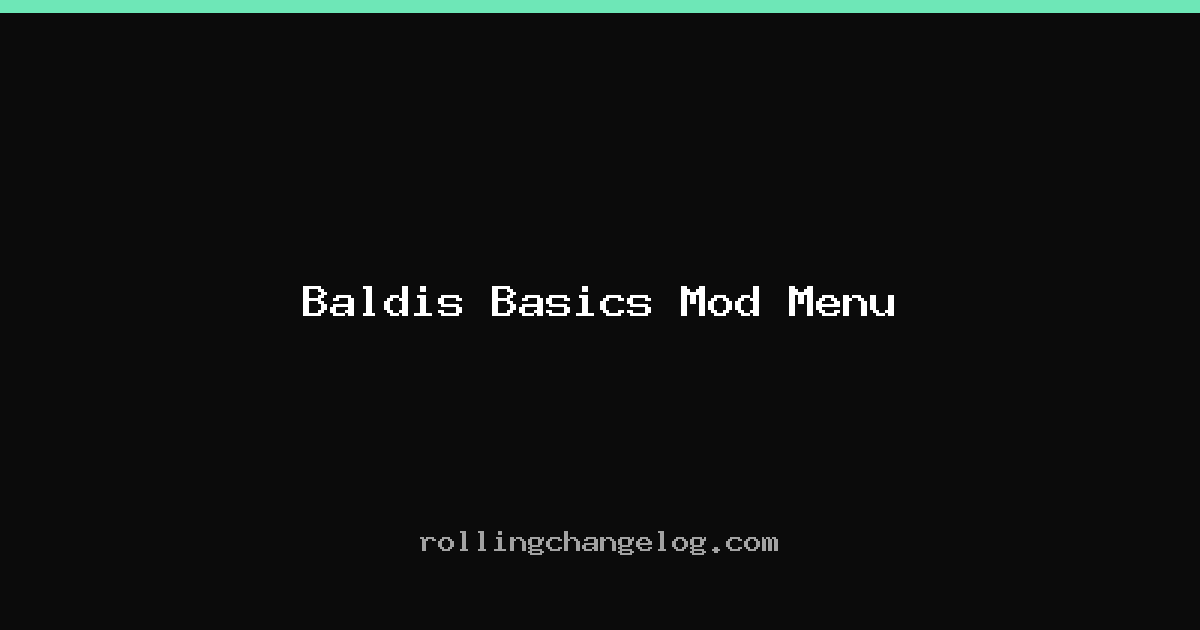 Baldis Basics Mod Menu cover