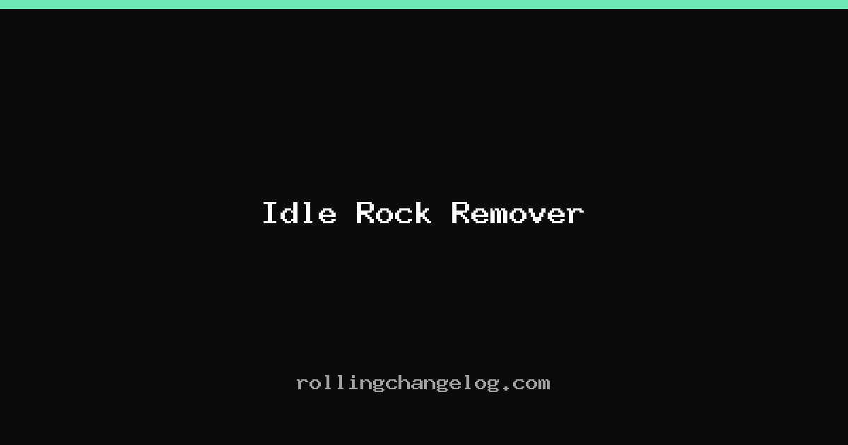 Idle Rock Remover cover
