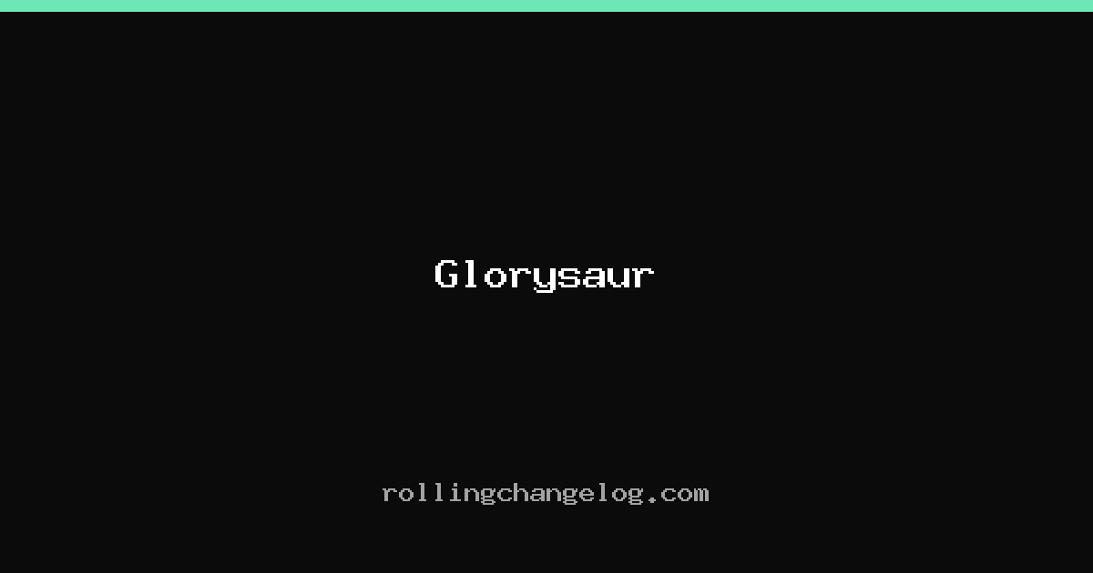 Glorysaur cover