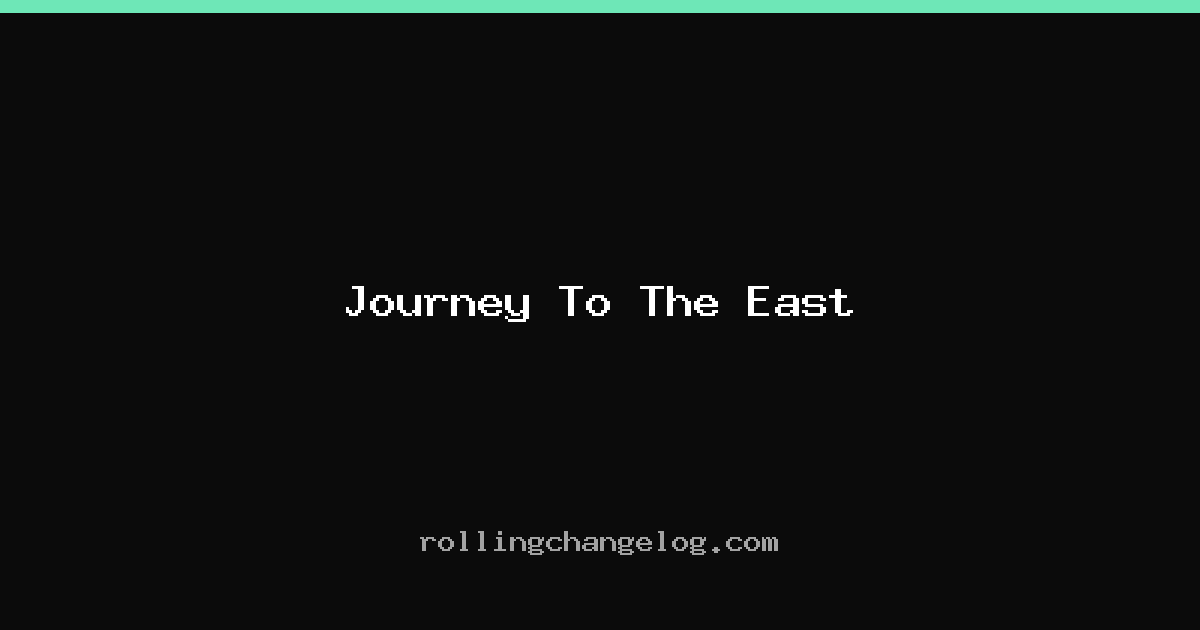 Journey To The East cover