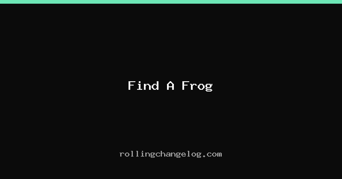 Find A Frog cover