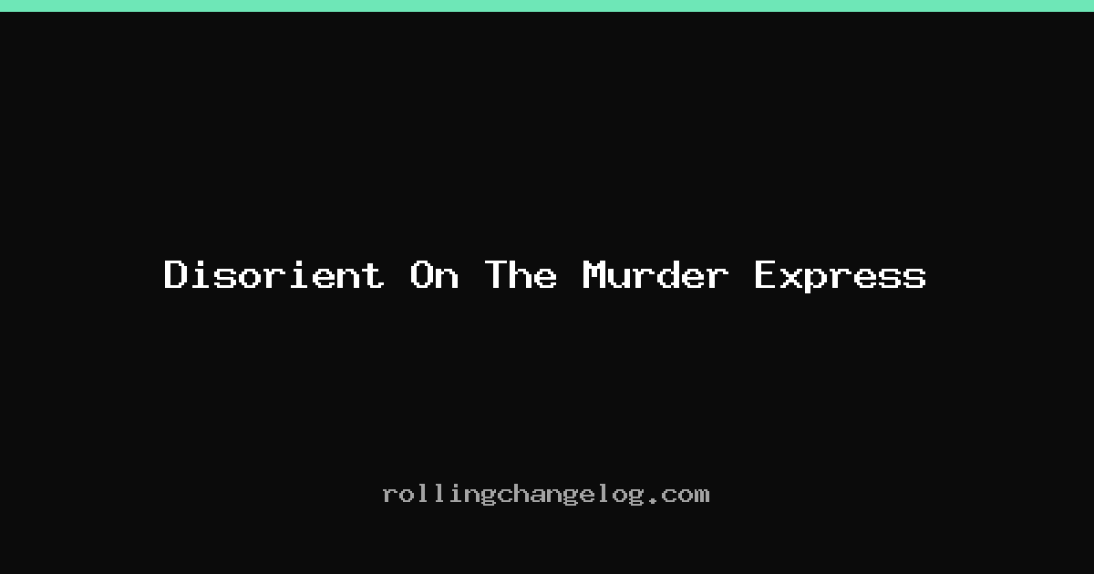 Disorient On The Murder Express cover