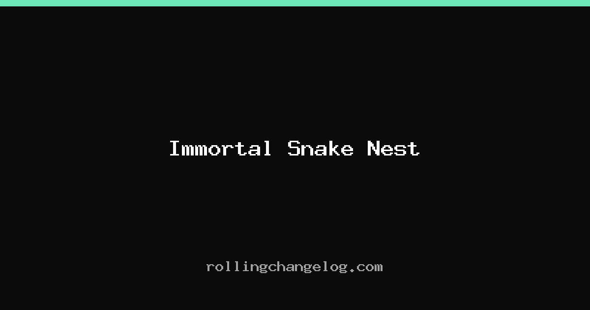 Immortal Snake Nest cover