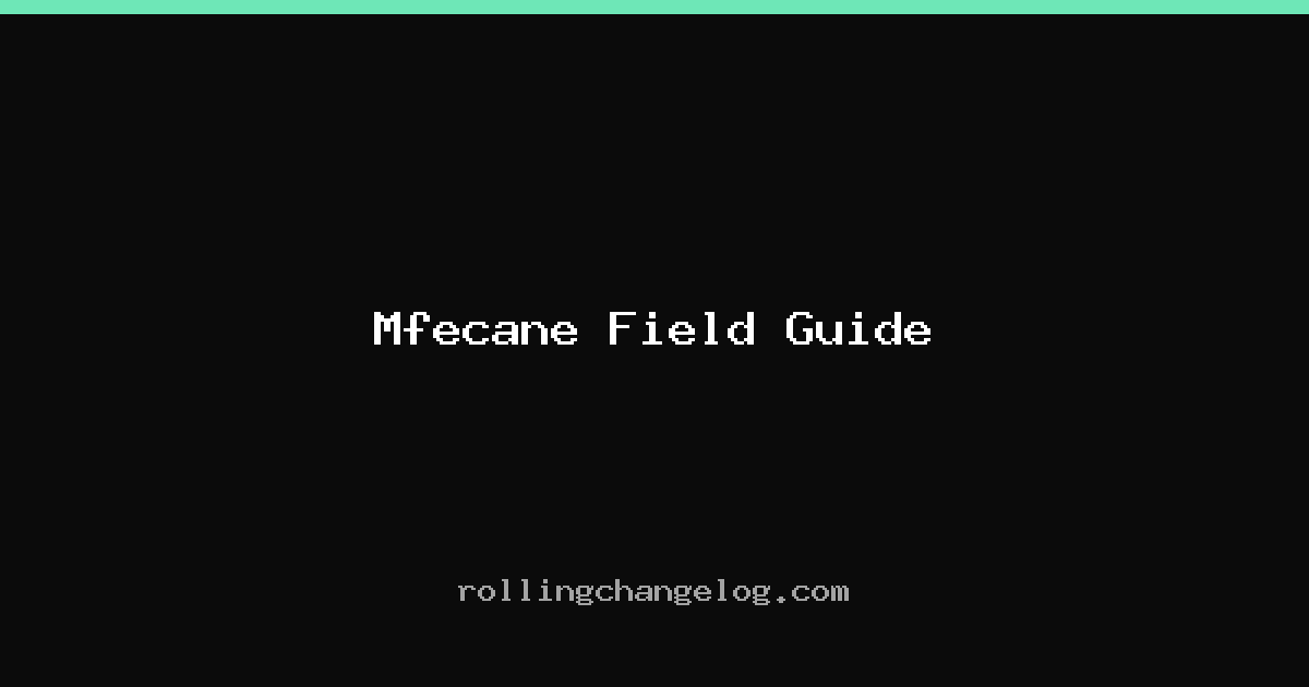 Mfecane Field Guide cover
