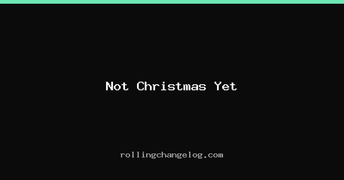 Not Christmas Yet cover