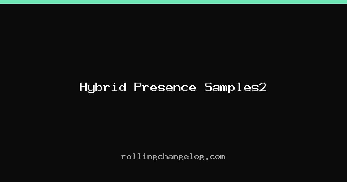 Hybrid Presence Samples2 cover