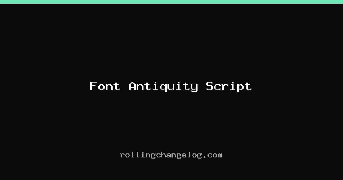 Font Antiquity Script cover