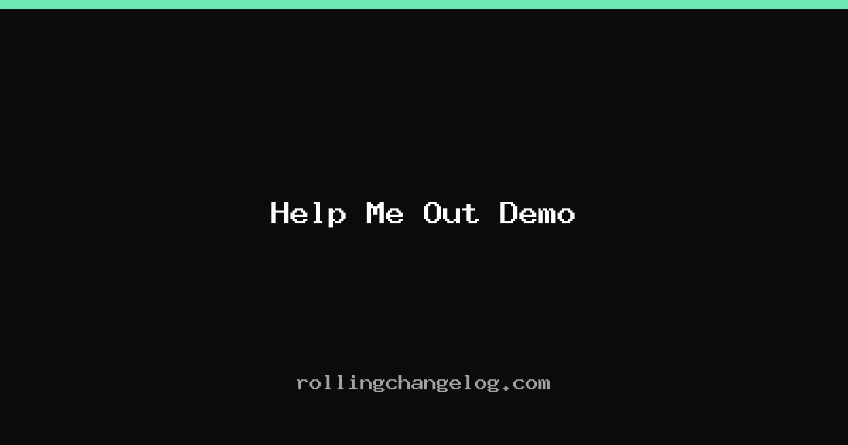 Help Me Out Demo cover