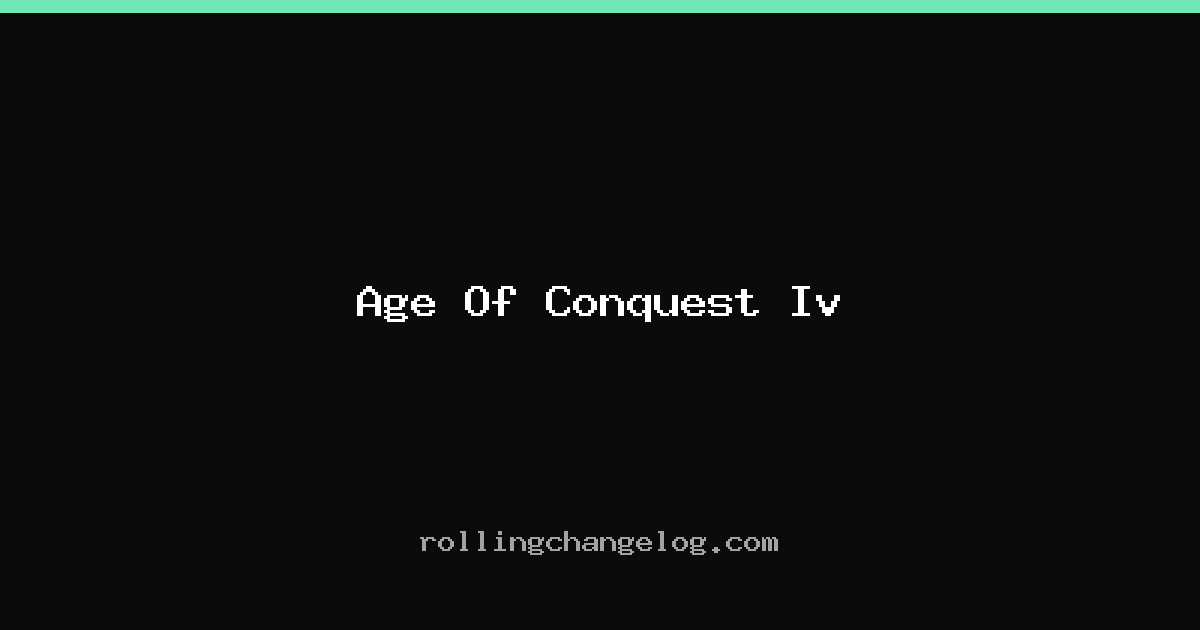 Age Of Conquest Iv cover