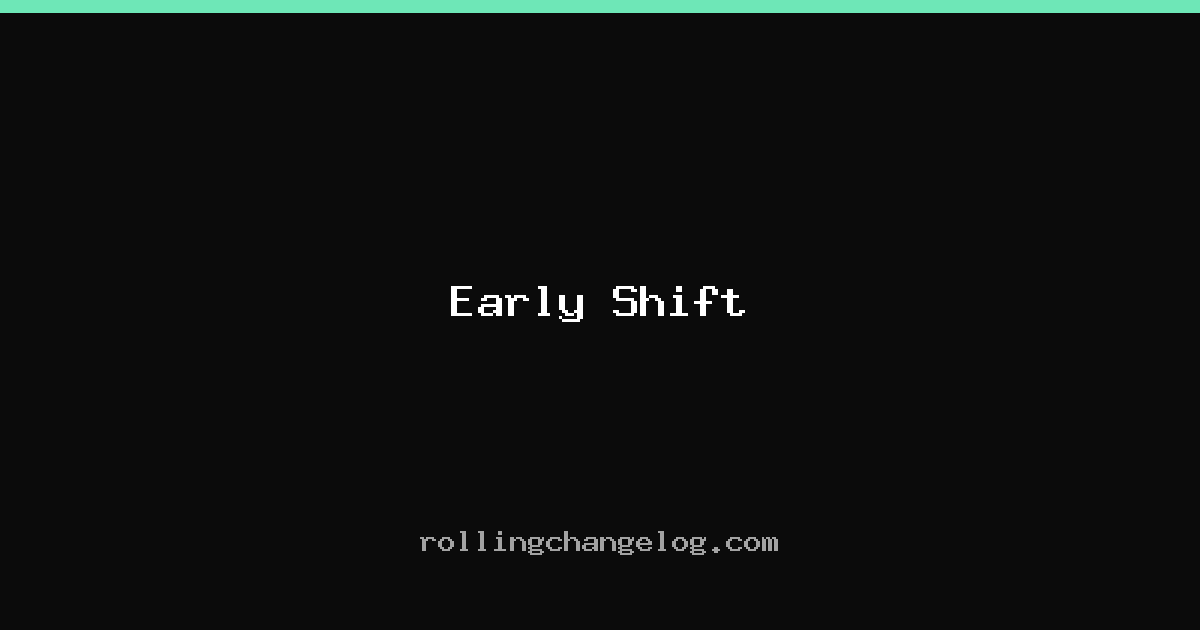 Early Shift cover
