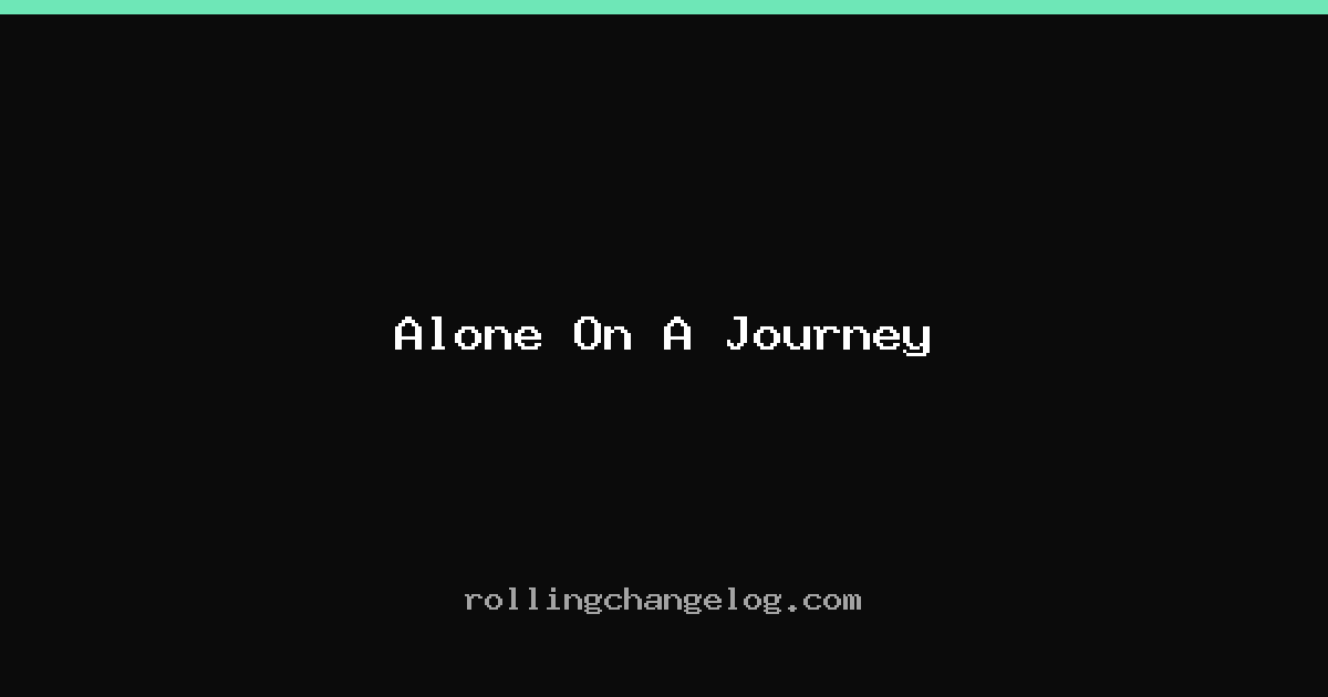 Alone On A Journey cover