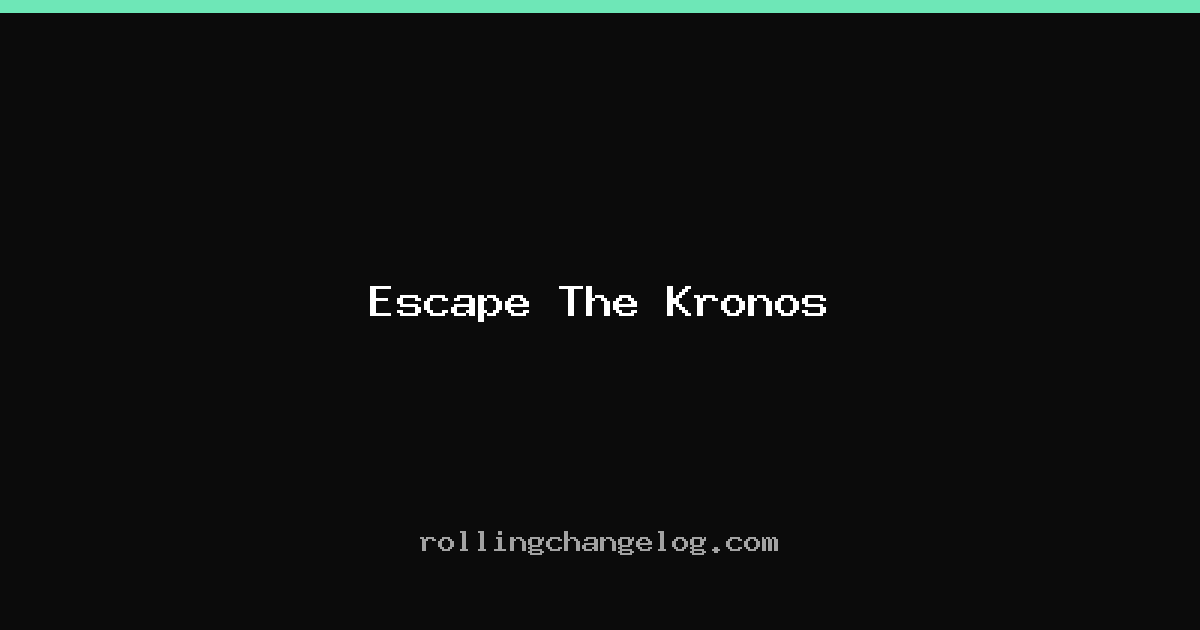 Escape The Kronos cover