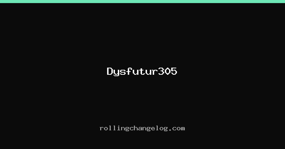 Dysfutur305 cover