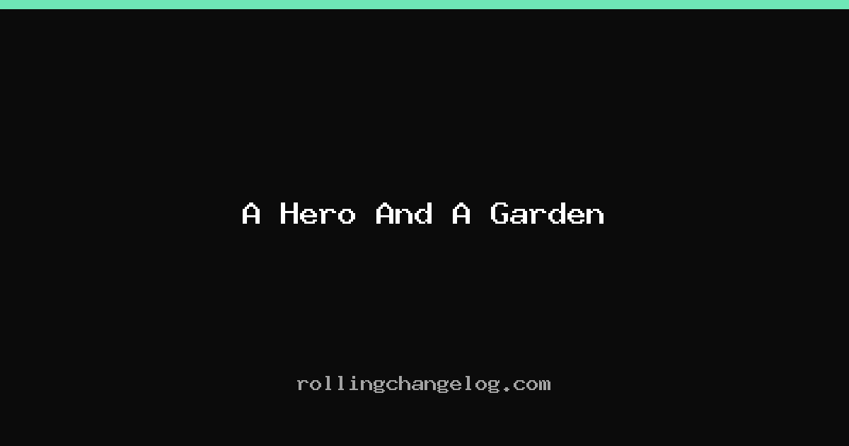A Hero And A Garden cover