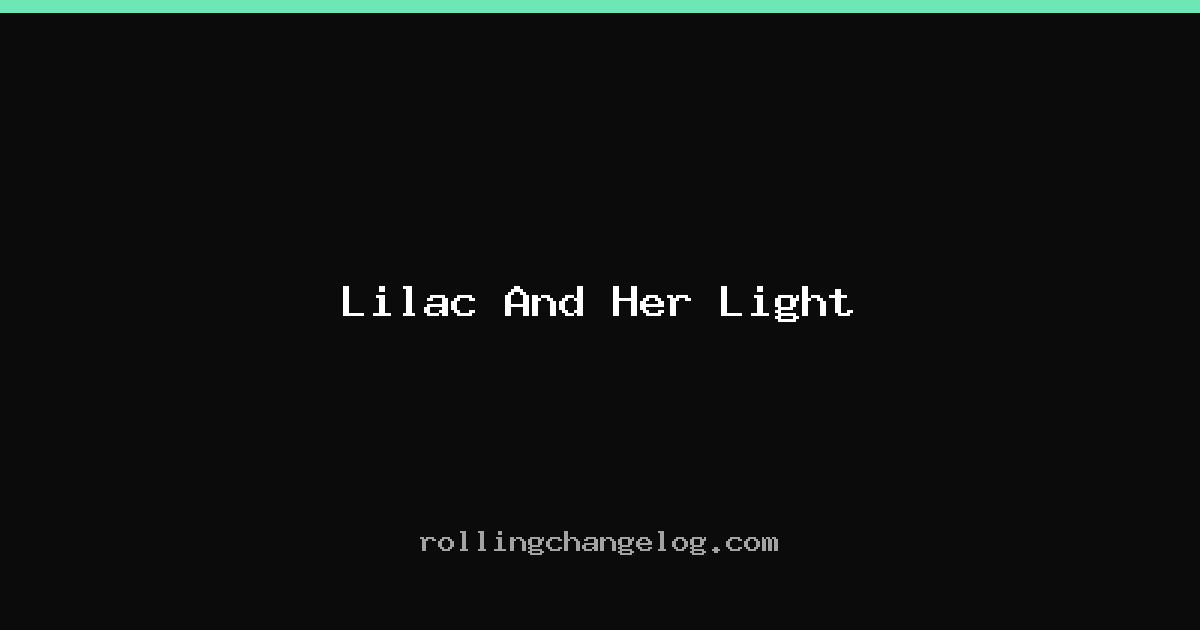 Lilac And Her Light cover