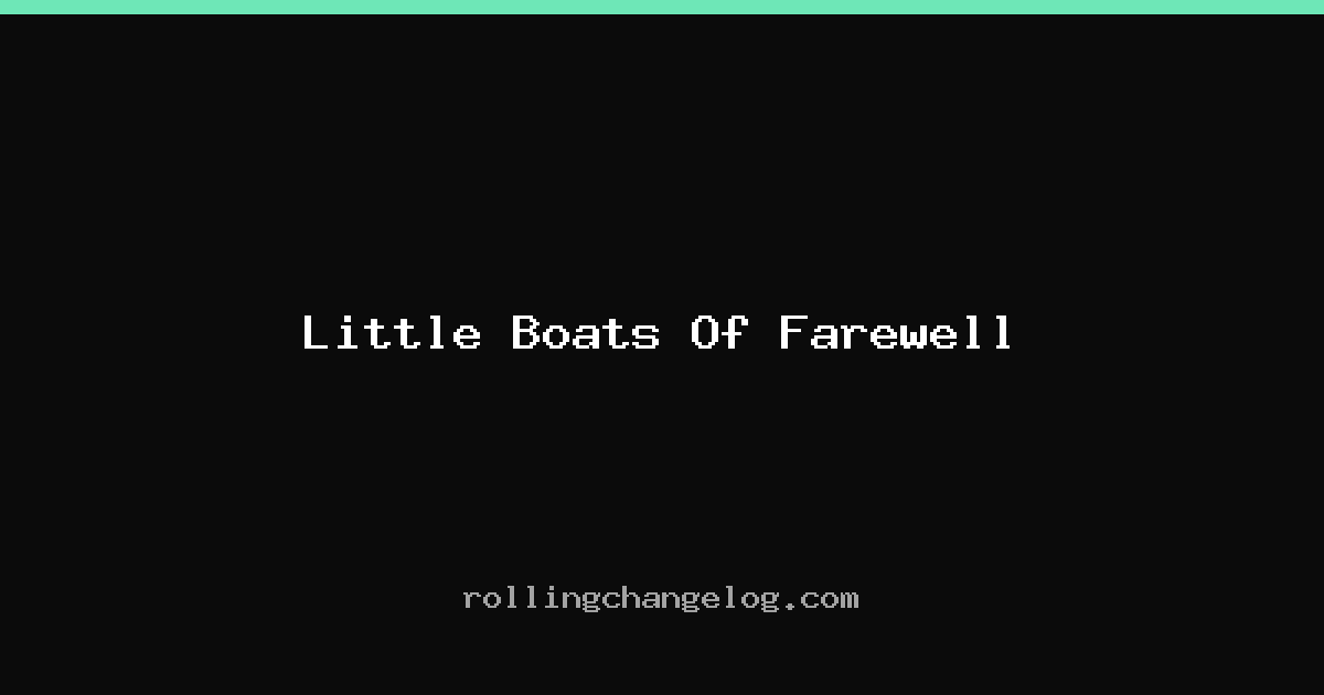 Little Boats Of Farewell cover