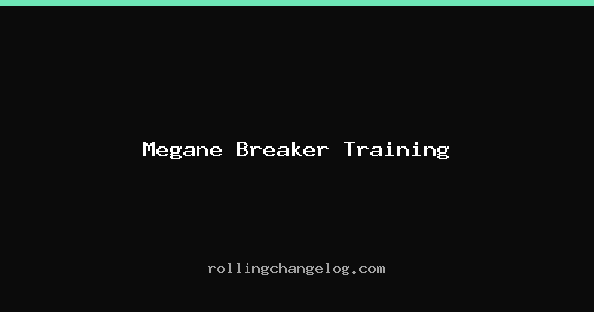 Megane Breaker Training cover