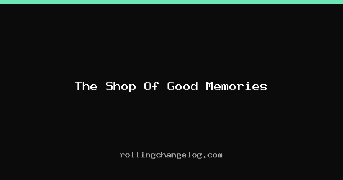 The Shop Of Good Memories cover