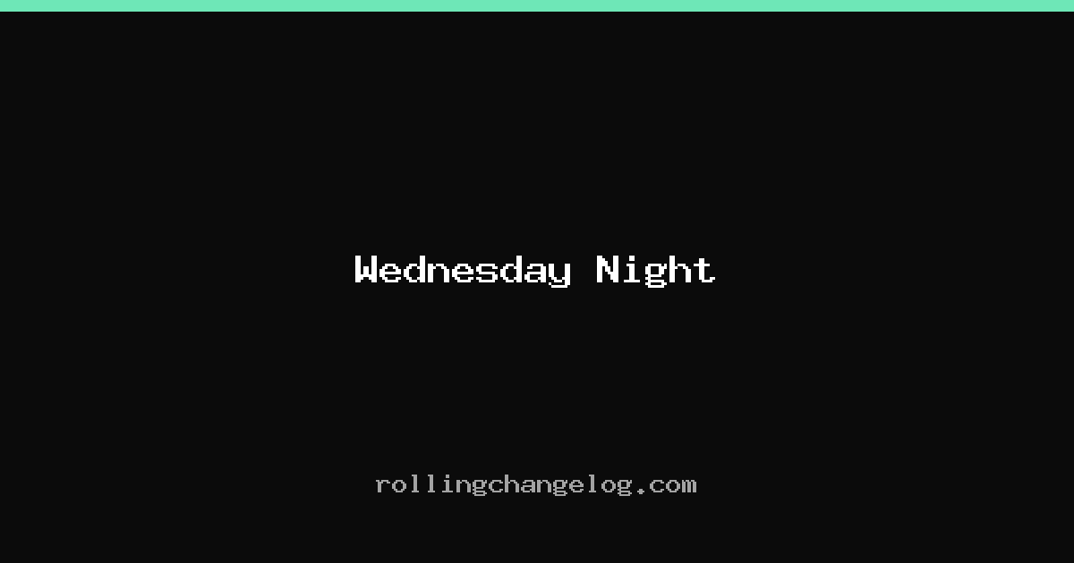 Wednesday Night cover