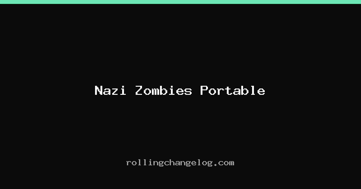 Nazi Zombies Portable cover
