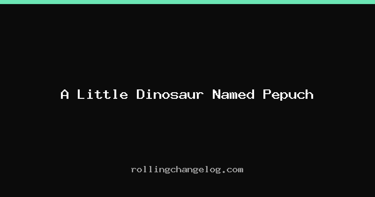 A Little Dinosaur Named Pepuch cover