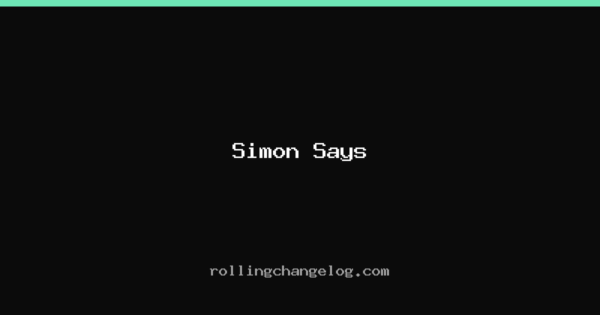 Simon Says cover