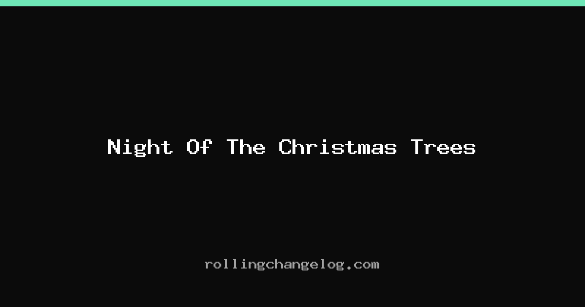 Night Of The Christmas Trees cover