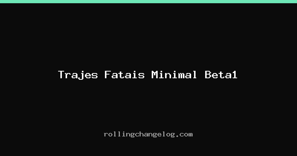 Trajes Fatais Minimal Beta1 cover