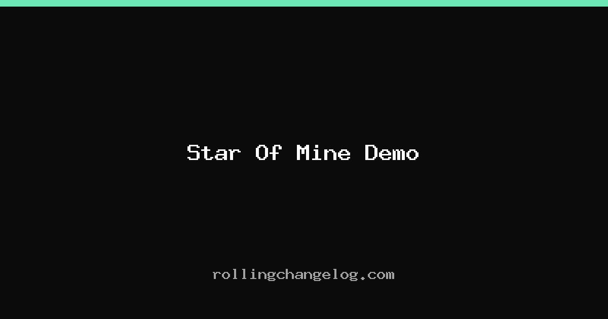 Star Of Mine Demo cover
