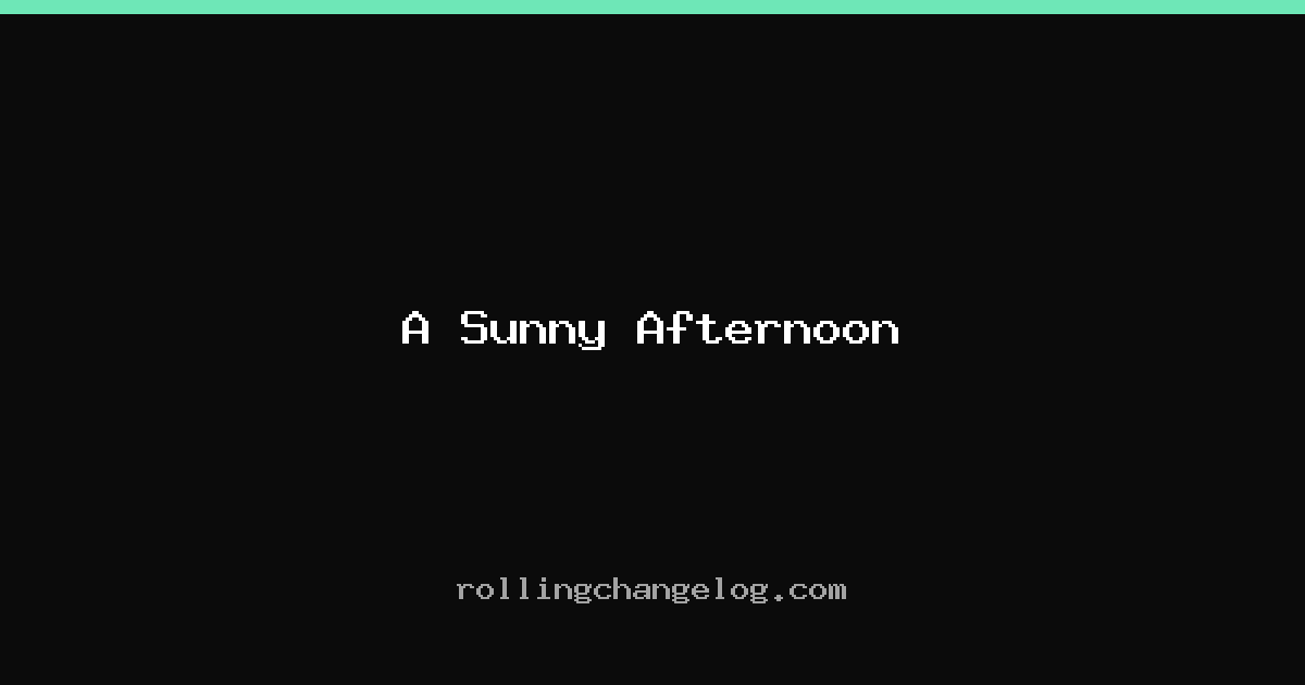 A Sunny Afternoon cover