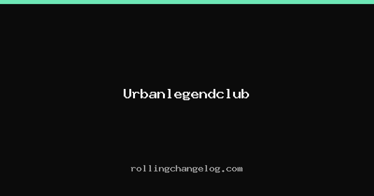 Urbanlegendclub cover