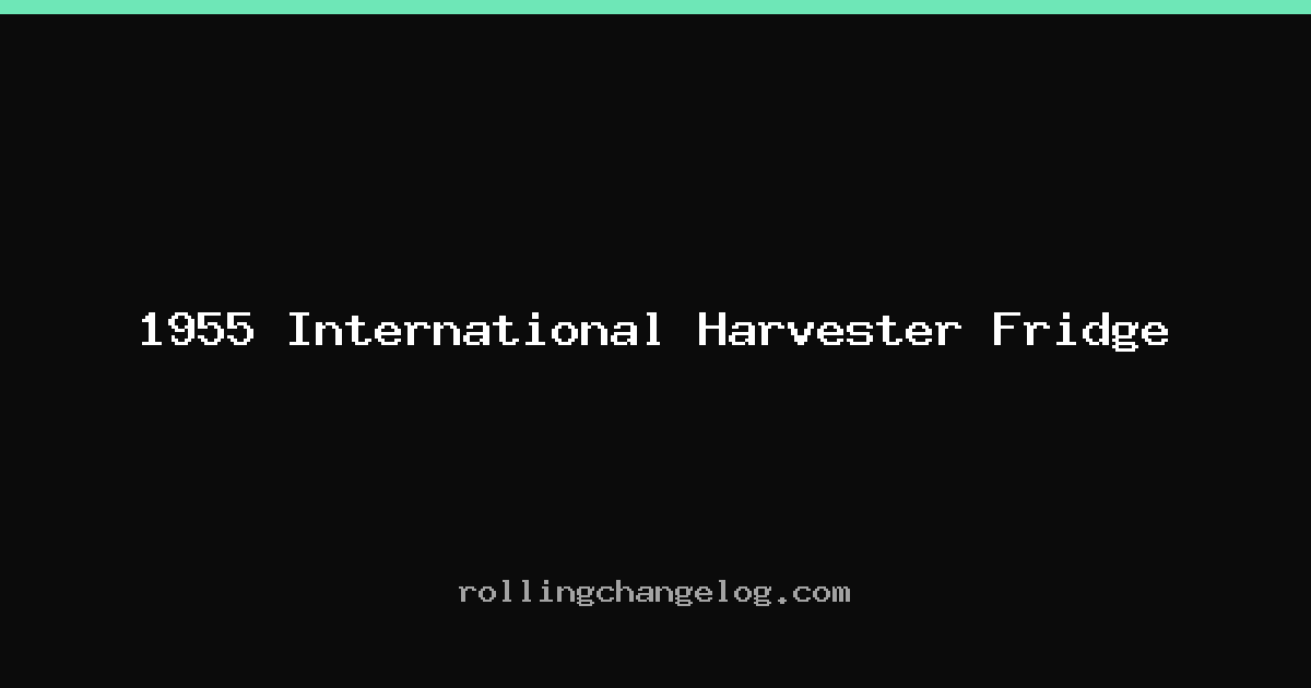 1955 International Harvester Fridge cover