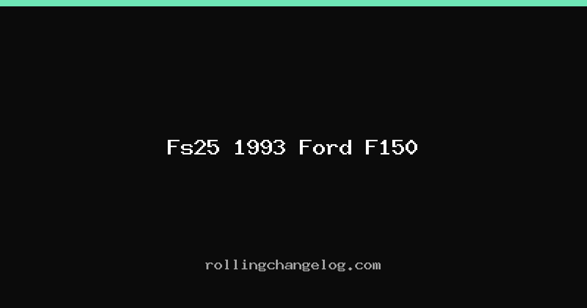 Fs25 1993 Ford F150 cover