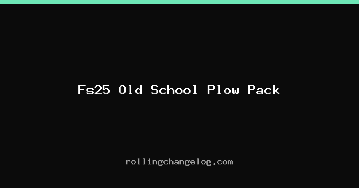 Fs25 Old School Plow Pack cover