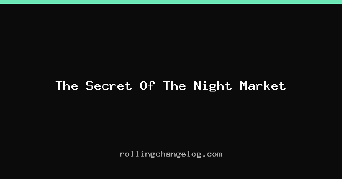 The Secret Of The Night Market cover