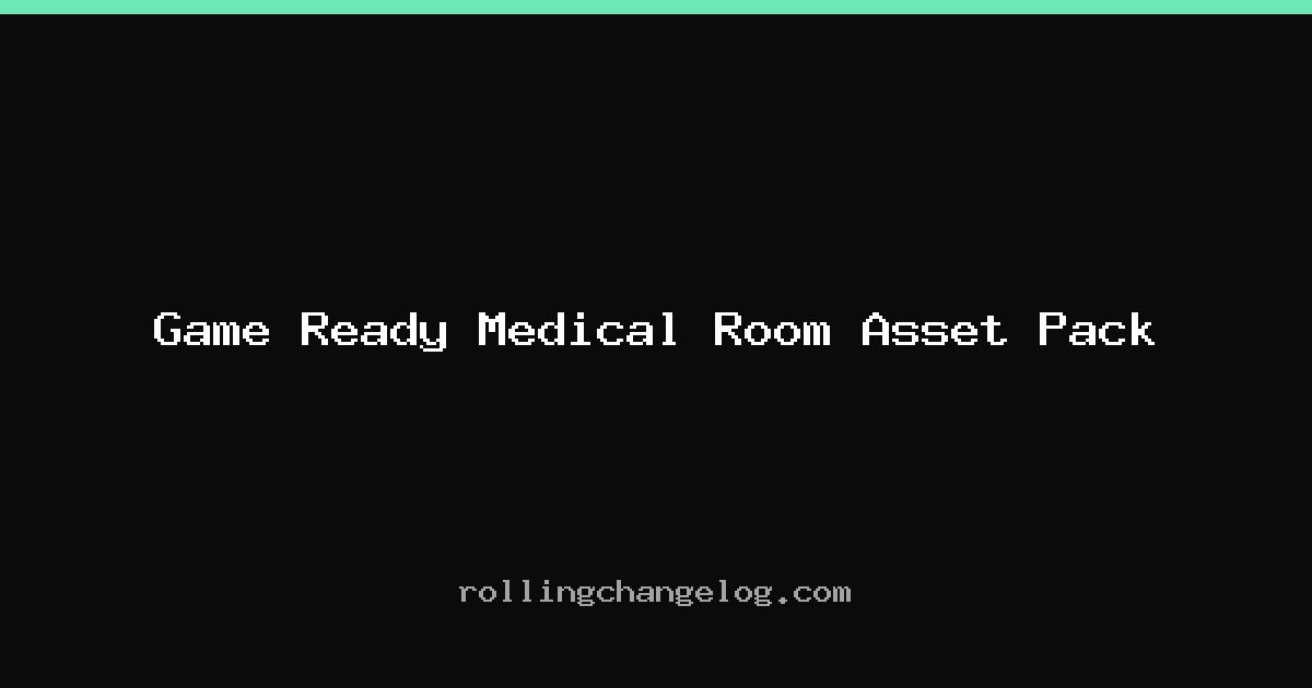 Game Ready Medical Room Asset Pack cover