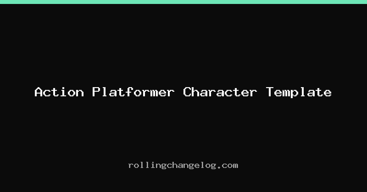 Action Platformer Character Template cover